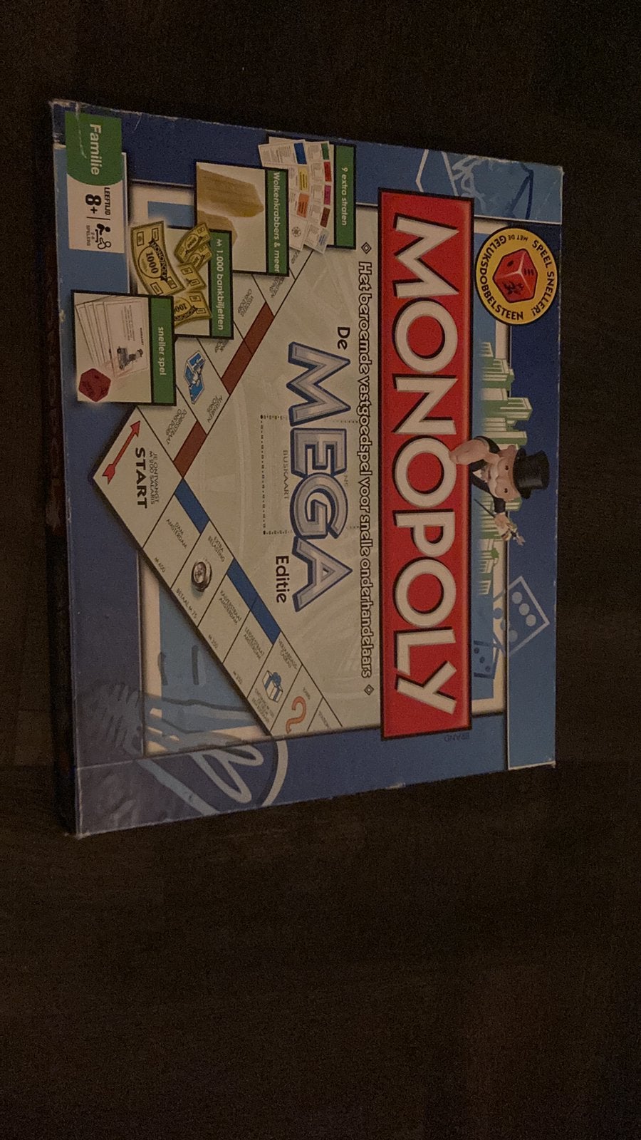 Monopoly mega, Hobby en Vrije tijd, Gezelschapsspellen | Bordspellen, Ophalen of Verzenden, Gebruikt