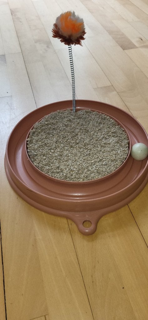 Play-n-scratch kattenspeeltje, Dieren en Toebehoren, Kattenspeelgoed, Ophalen of Verzenden, Gebruikt, Overig speelgoed