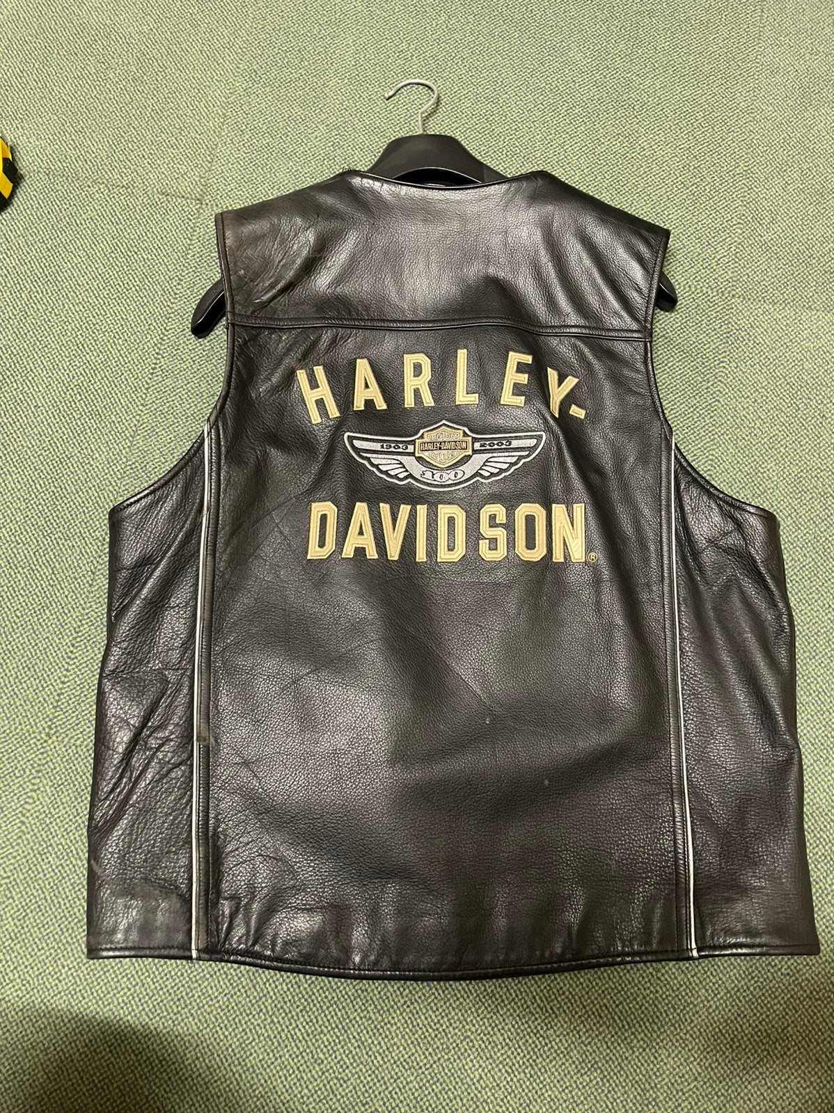 Harley davidson vintage leren gilet 100th anniversary mt. L, Ophalen of Verzenden, Tweedehands, Jas | leer