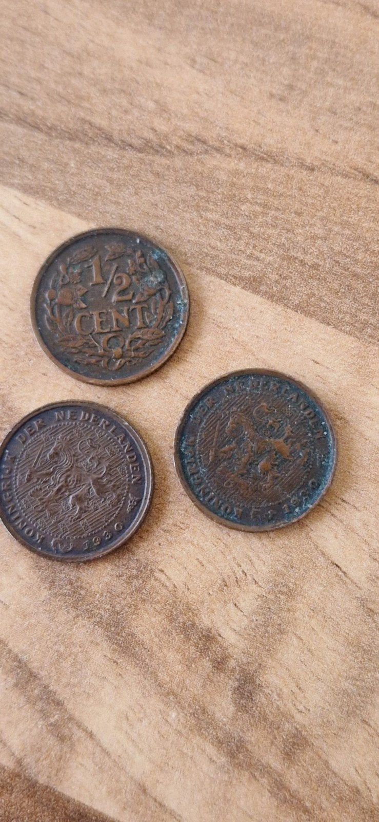 Halve cent munten uit 1930, Ophalen of Verzenden, Koningin Wilhelmina, Overige waardes
