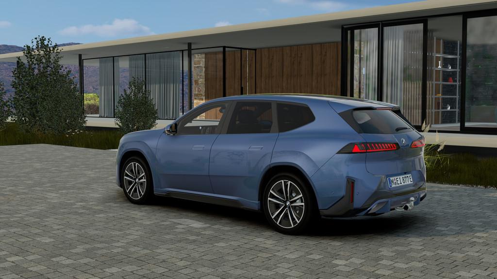 BMW iX3 40 eDrive M Sport / Panoramadak / Trekhaak / Parking, Automaat, Achterwielaandrijving, Zwart, Blauw