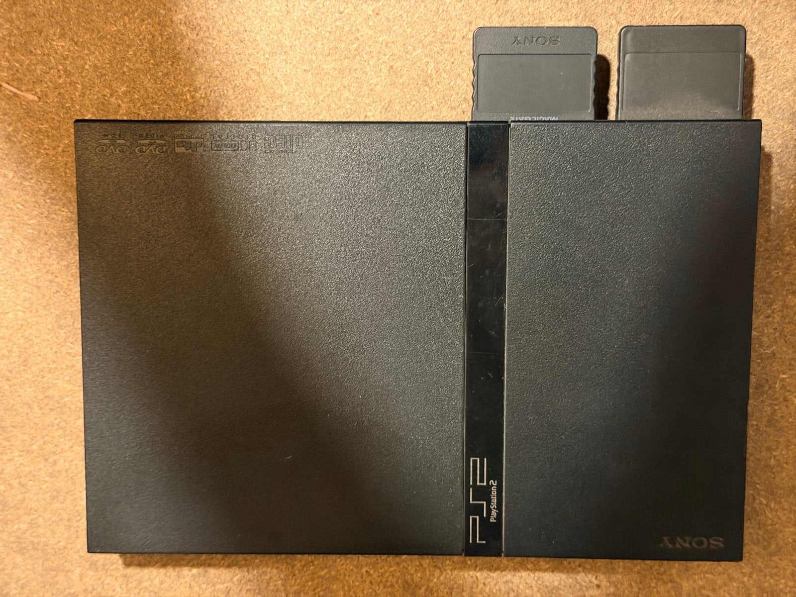 PlayStation 2, Spelcomputers en Games, Spelcomputers | Sony PlayStation 2, Gebruikt, Zwart, Met 2 controllers, Ophalen of Verzenden