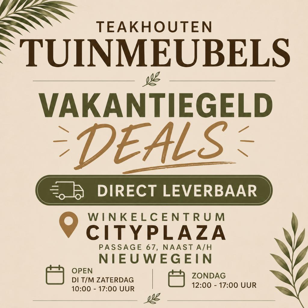 Teakhouten Tuinmeubels Direct Leverbaar  Teakstoelen deals, Tuin en Terras, Tuinmeubel-accessoires, Ophalen, Nieuw