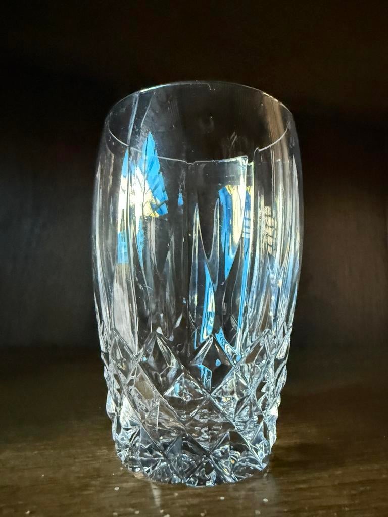 Set kristallen water / frisdrank glazen 11 cm 🔝 - 6 stuks, Ophalen of Verzenden, Zo goed als nieuw, Frisdrankglas