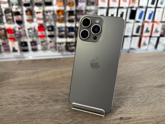 iPhone 15 Pro 128GB Naturel - Garantie & Nieuwstaat!, Apple, Zwart, Zo goed als nieuw, Zonder simlock