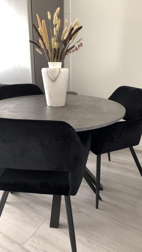 MARIEDAMM ronde eettafel grijs IKEA, Ophalen, Gebruikt, Rond, 100 tot 150 cm
