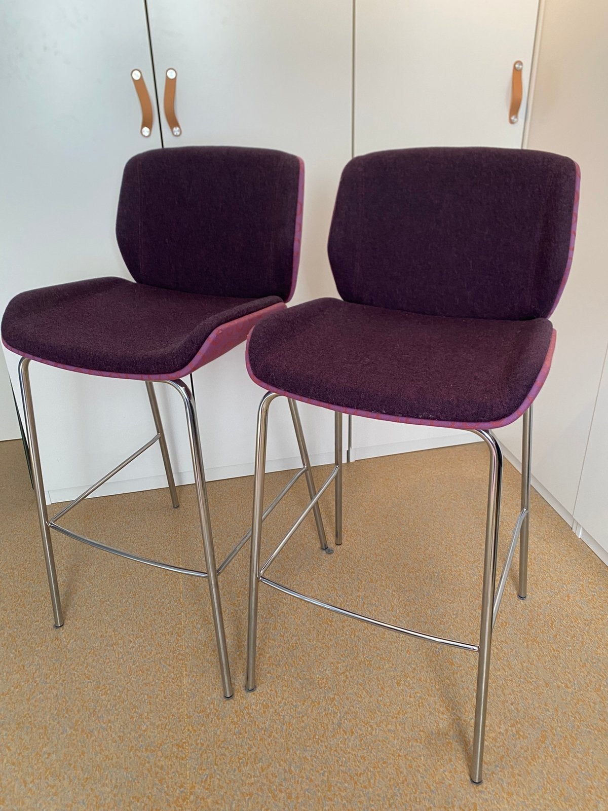 Sta tafel stoelen / Bar stoelen, Gebruikt, Met voetsteun, 60 tot 90 cm, Ophalen of Verzenden