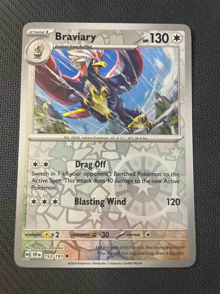 Braviary 153/191 Reverse Holo Surging Sparks Packfresh, Verzenden, Zo goed als nieuw