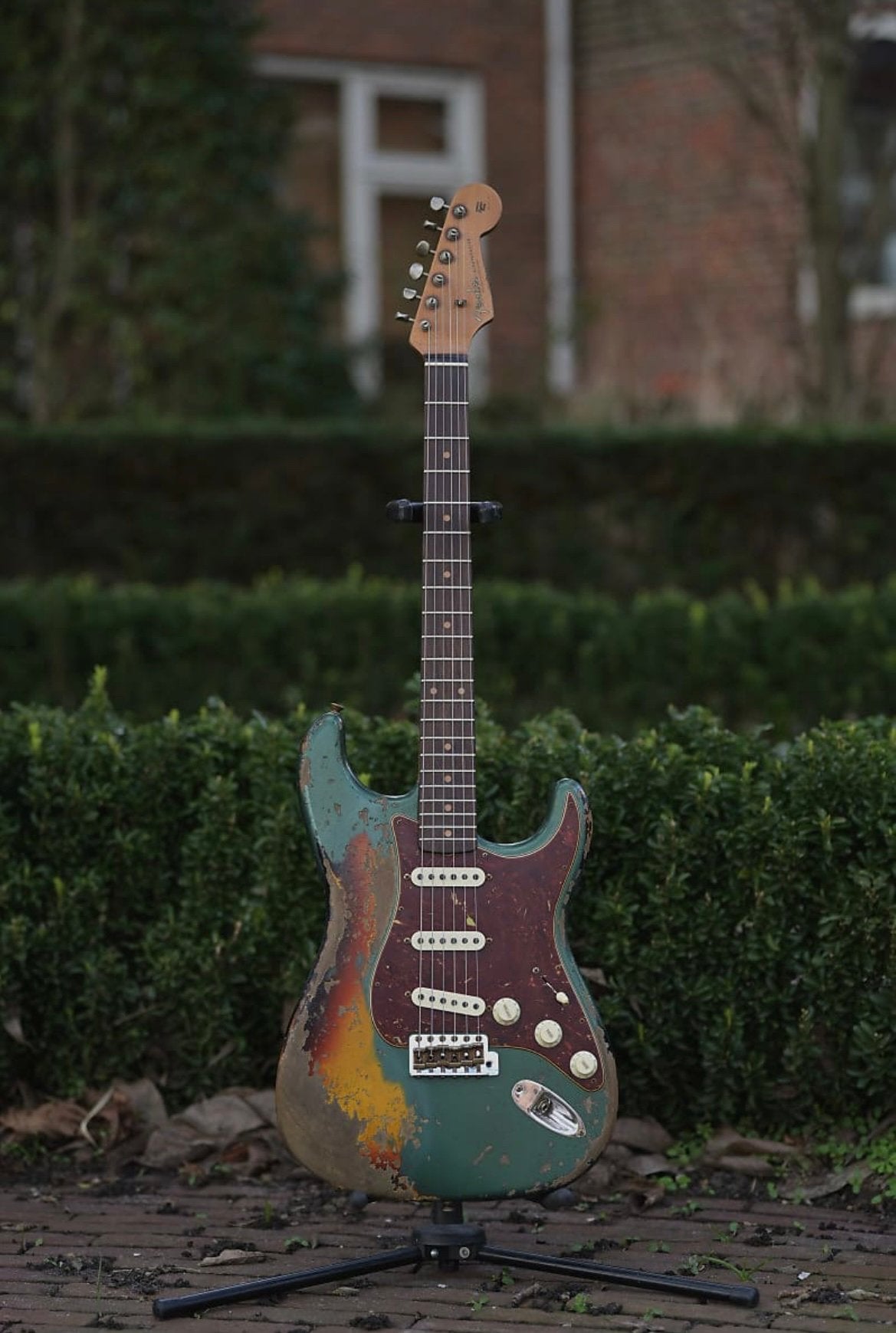Fender Custom Shop ’61 Strat Heavy Relic Sherwood Metallic, Ophalen, Nieuw, Solid body, Fender