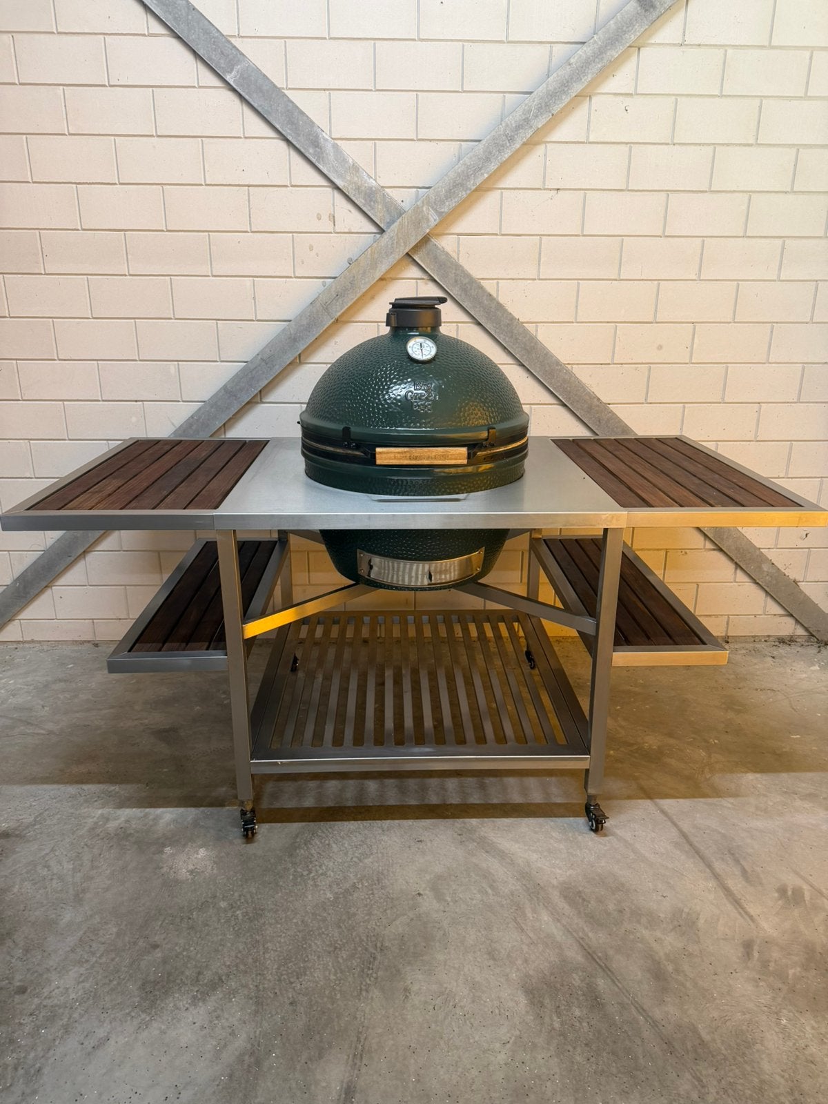 Foto 4 van Big Green Egg XL in unieke RVS maatwerktafel