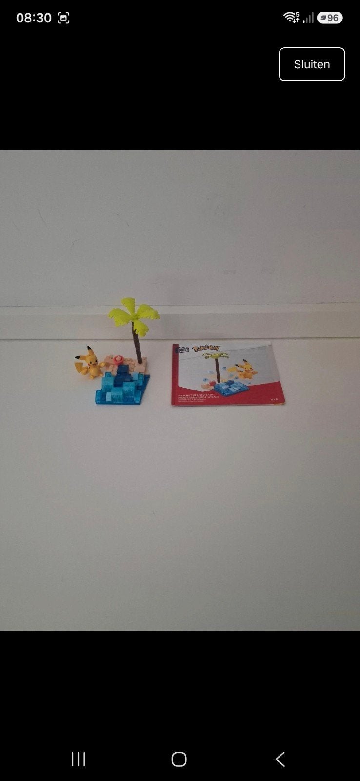 Mega Pikachu's Beach Splash Bouwset, Ophalen of Verzenden, Zo goed als nieuw, Megabloks