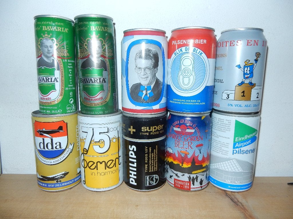 10 BAVARIA Speciale gelegenheids Bier Blikjes   leeg !!., Verzamelen, Ophalen of Verzenden, Overige typen, Bavaria