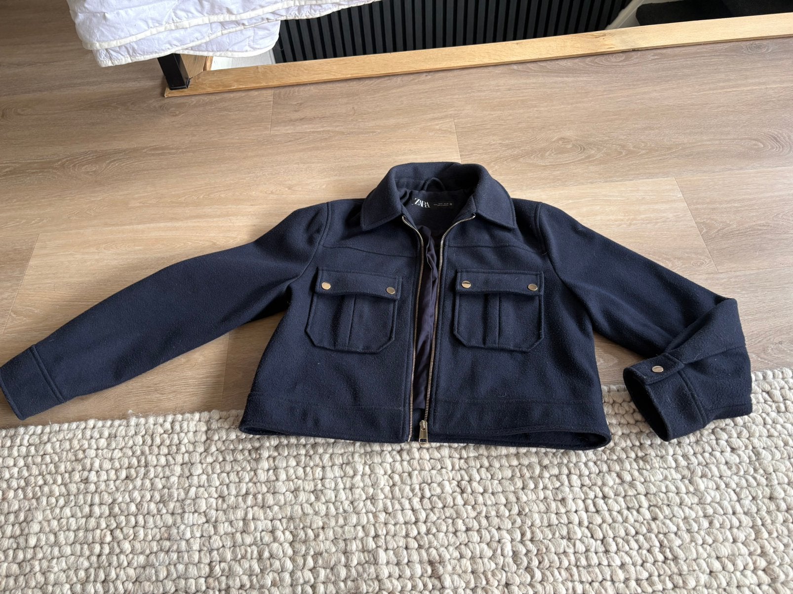 Zara blauw jasje maat M, Kleding | Dames, Jassen | Winter, Ophalen of Verzenden, Zo goed als nieuw, Maat 38/40 (M), Blauw
