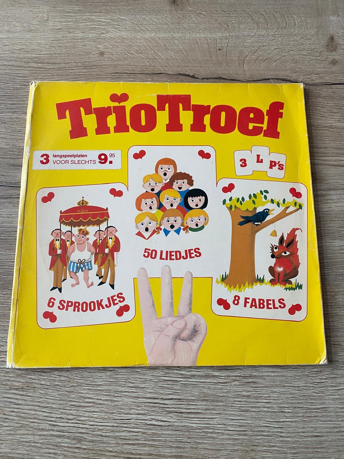 TrioTroef – 3 LP Boxset | Kinderliedjes, Sprookjes & Fabels, LP, Gebruikt, Ophalen of Verzenden, Verhaal of Sprookje