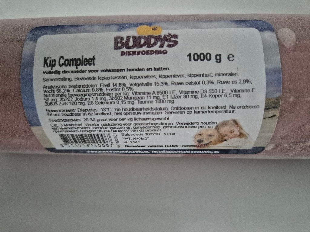 Buddy's vers vleesmaaltijden 4x (diepvries), Ophalen, Hond