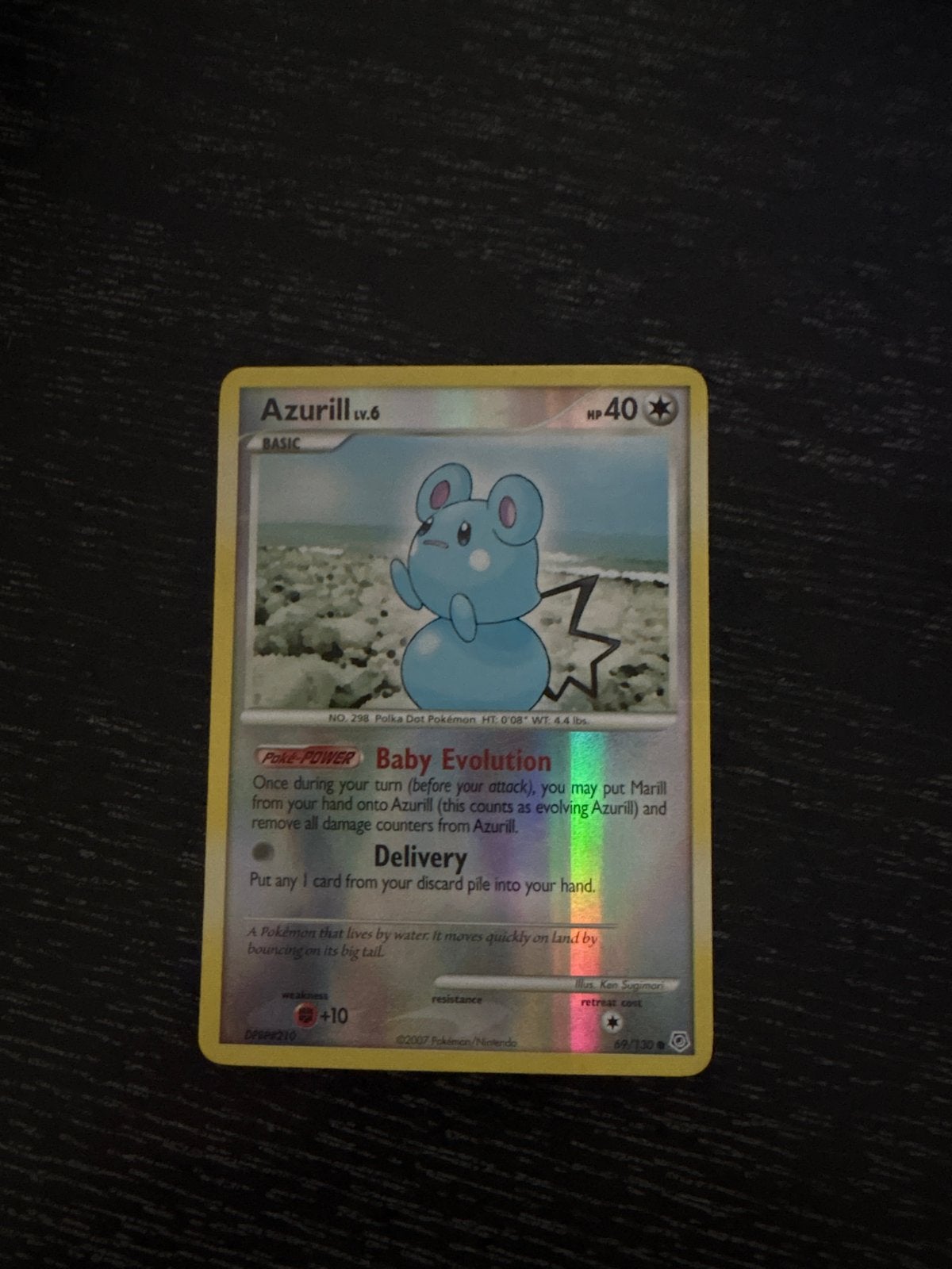 Azurill Lv.6 (DP 69) Diamond & Pearl, Ophalen of Verzenden, Gebruikt, Losse kaart, Foil