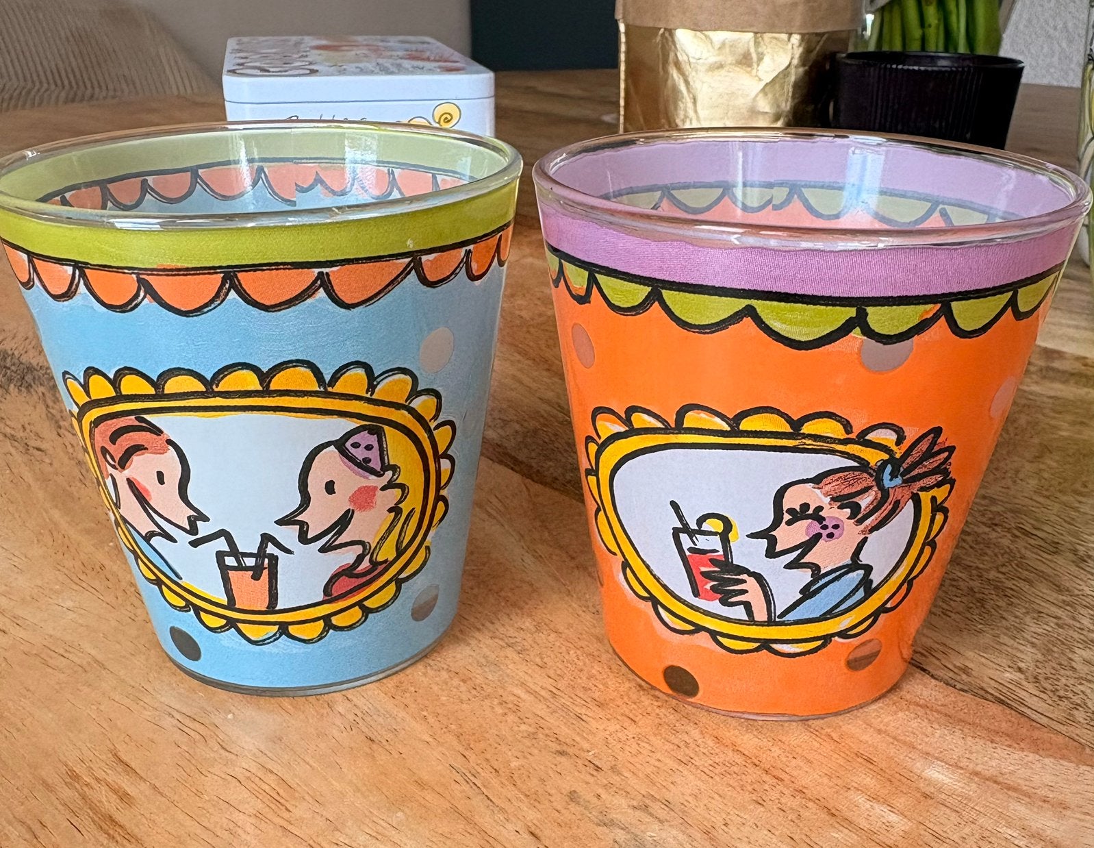 Blond servies, mokken en glazen te koop, Huis en Inrichting, Keuken | Servies, Ophalen of Verzenden, Aardewerk, Blond Amsterdam