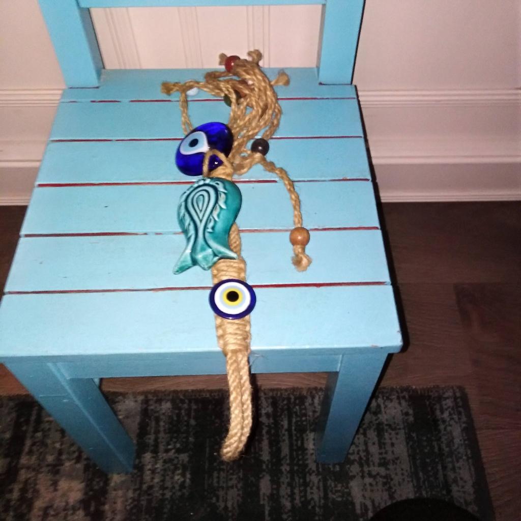 Turkse Nazar-wandhanger, Huis en Inrichting, Ophalen, Gebruikt, Oosters, Meerkleurig