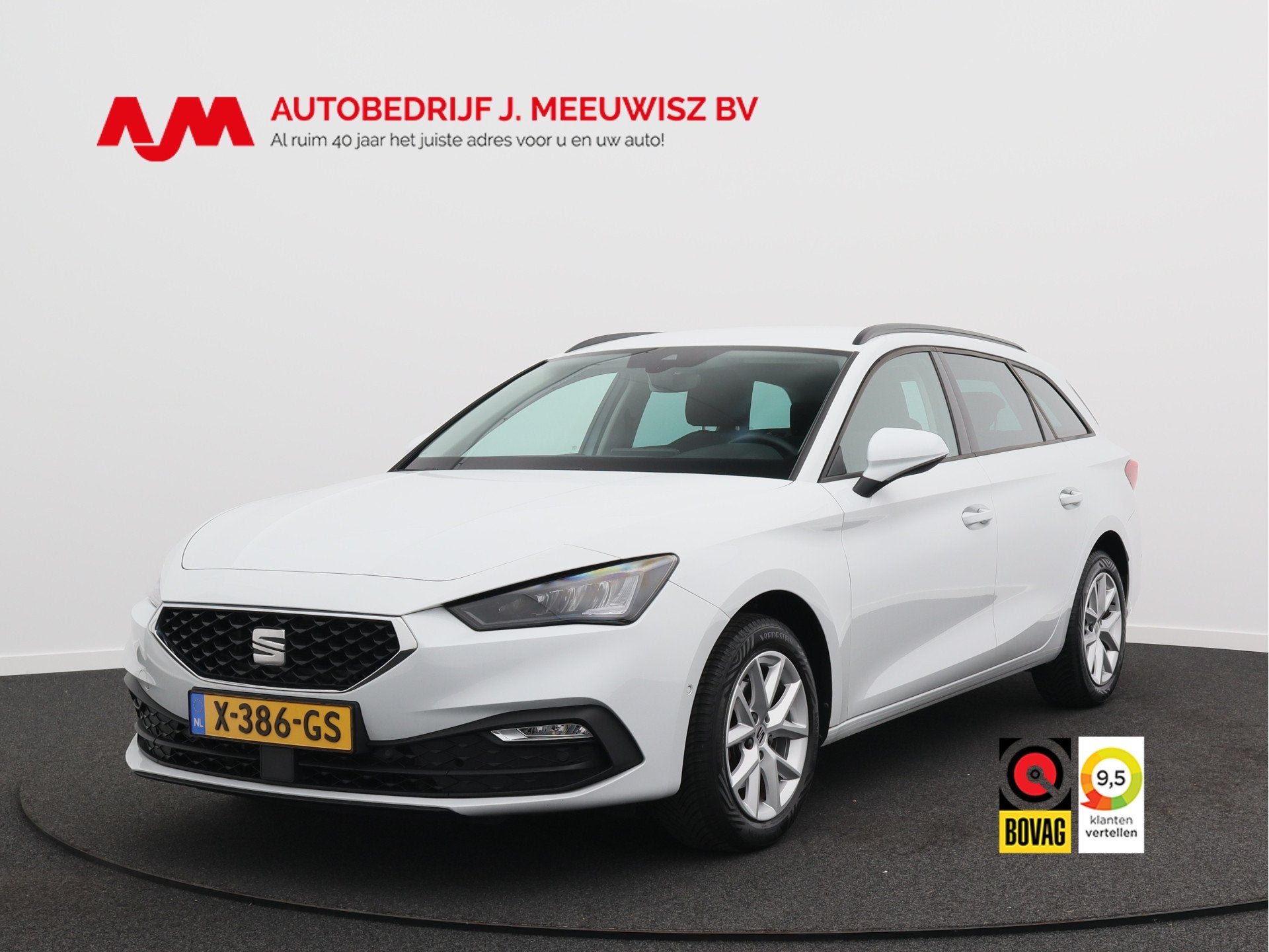 SEAT Leon Sportstourer 1.0 eTSI Style Business Intense/ auto, Auto's, Stof, Gebruikt, Leon, Wit