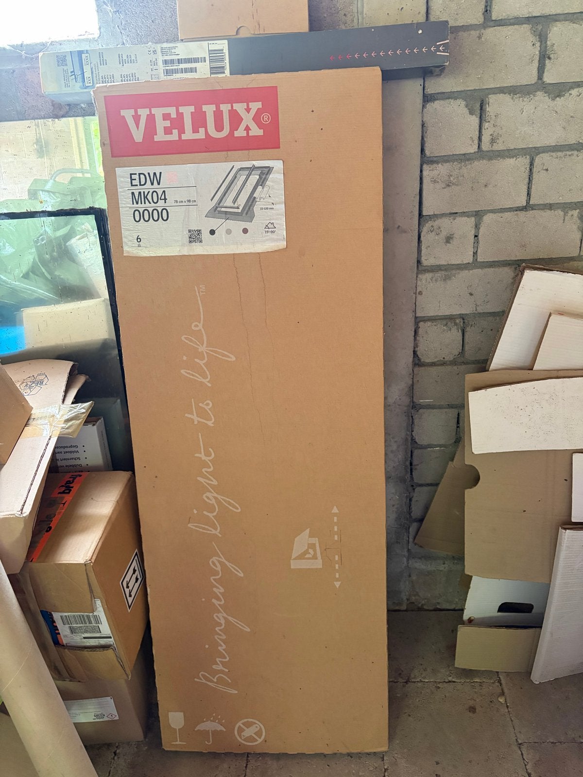 Nieuw Velux Dakraam EDW MK04 0000 (78x98 cm), Doe-het-zelf en Verbouw, Ophalen, Minder dan 80 cm, 80 tot 120 cm, Nieuw