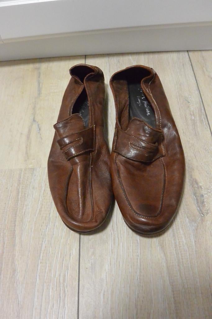 Andrea Ventura Firenze - Bruine instappers - 41,5, Bruin, Ophalen of Verzenden, Zo goed als nieuw, Loafers