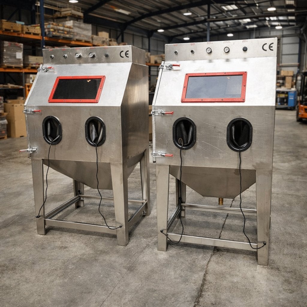 Natstraalcabine RVS WB 9080 + Draaiplateu, Ophalen, Wetblast Noord, Info@wetblastnoord.nl, Nvt