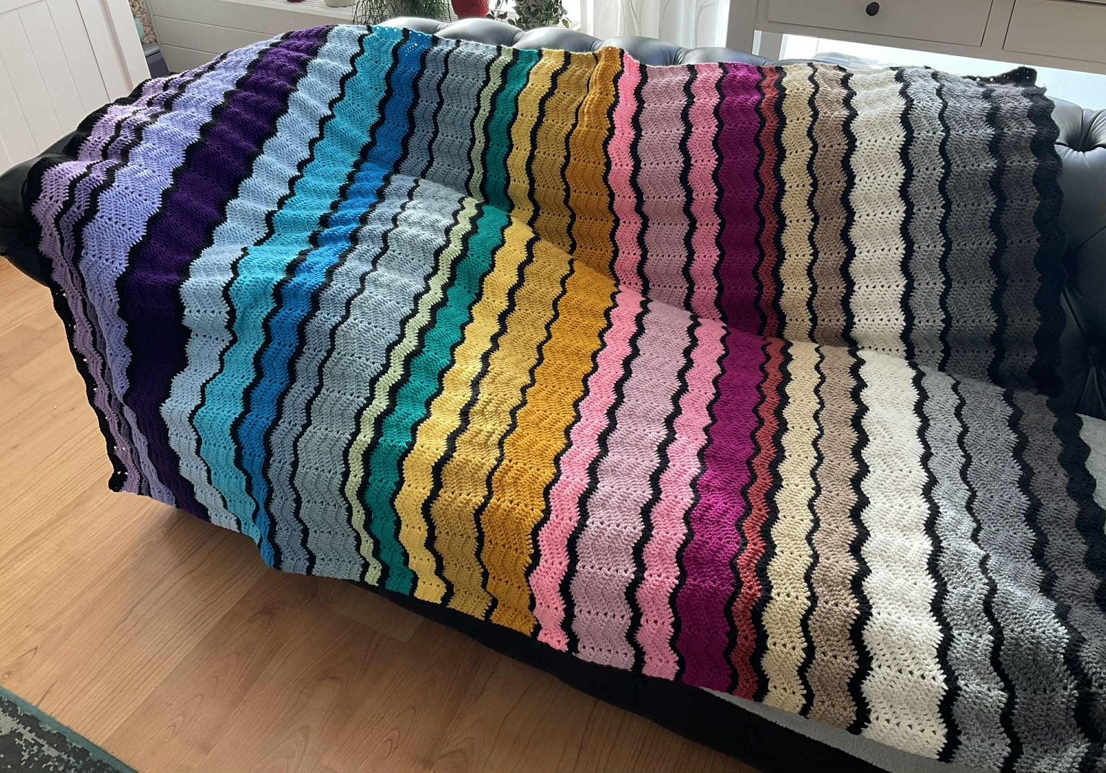 Prachtige handgemaakte woondeken/ plaid in vintage stijl, Woondeken, 120 cm, Handgemaakt, Nieuw