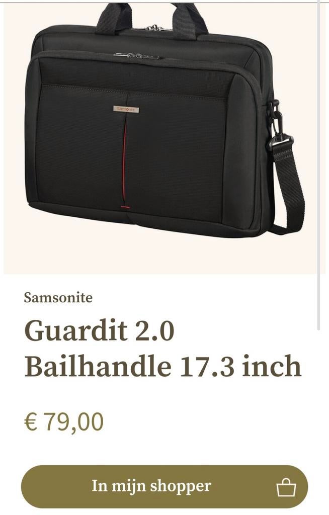 Laptoptas Samsonite, Computers en Software, Ophalen