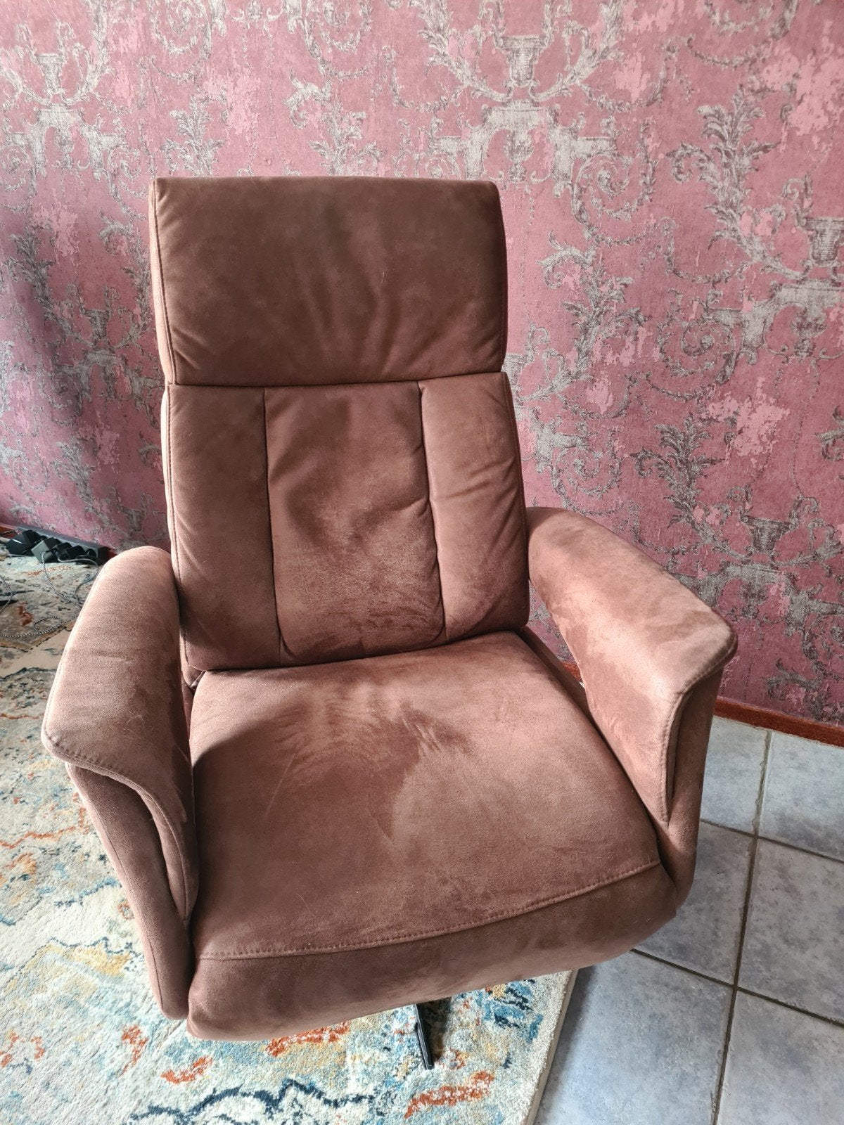 Relaxstoel Havana, maat large, electrisch bestuurbaar, Ophalen, Zo goed als nieuw, Leer, 50 tot 75 cm