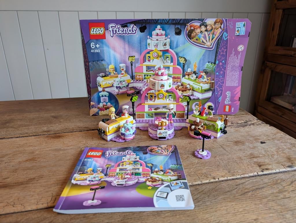 Lego Friends bakwedstrijd 41393 COMPLEET, Kinderen en Baby's, Speelgoed | Duplo en Lego, Ophalen of Verzenden, Zo goed als nieuw