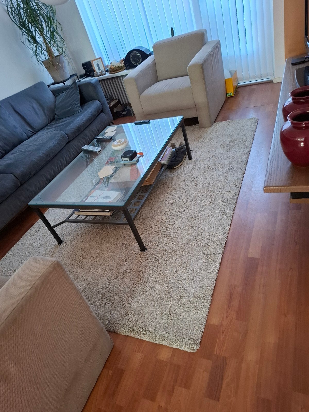 IKEA ÅDUM Vloerkleed - Beige, 170x240 cm, Gebruikt, Beige, 150 tot 200 cm, 200 cm of meer