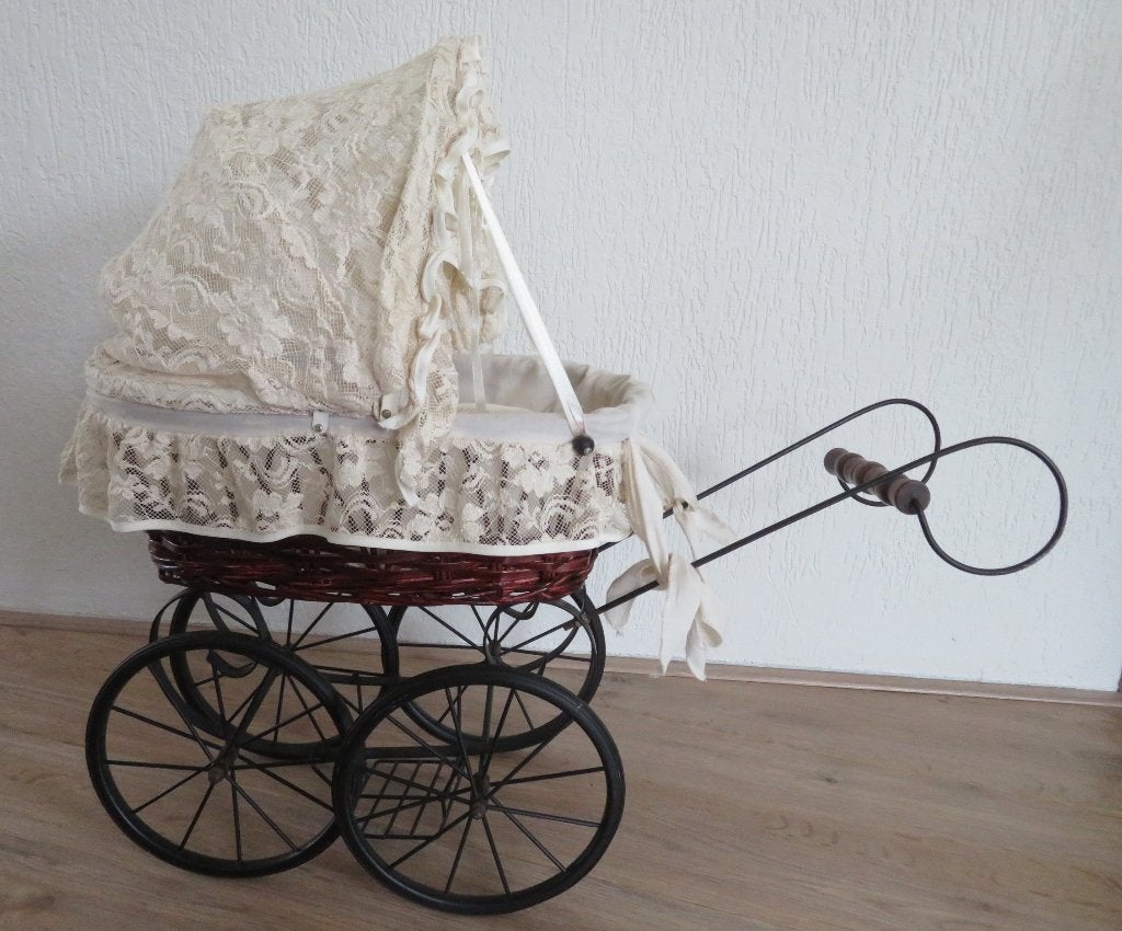 Poppenwagen Kinderwagen Brocante, Ophalen of Verzenden