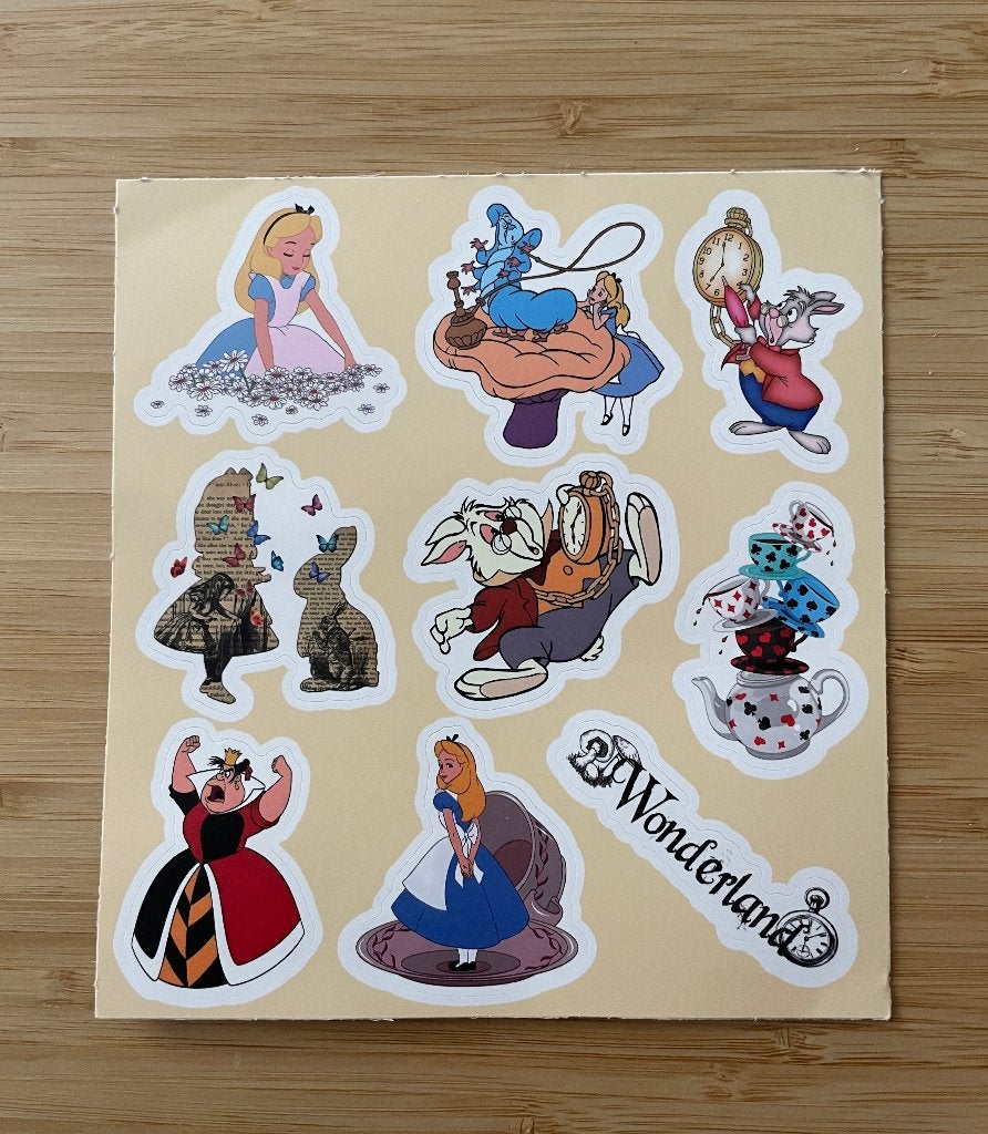 Alice in Wonderland stickers, Verzenden, Nieuw, Meerdere stickers