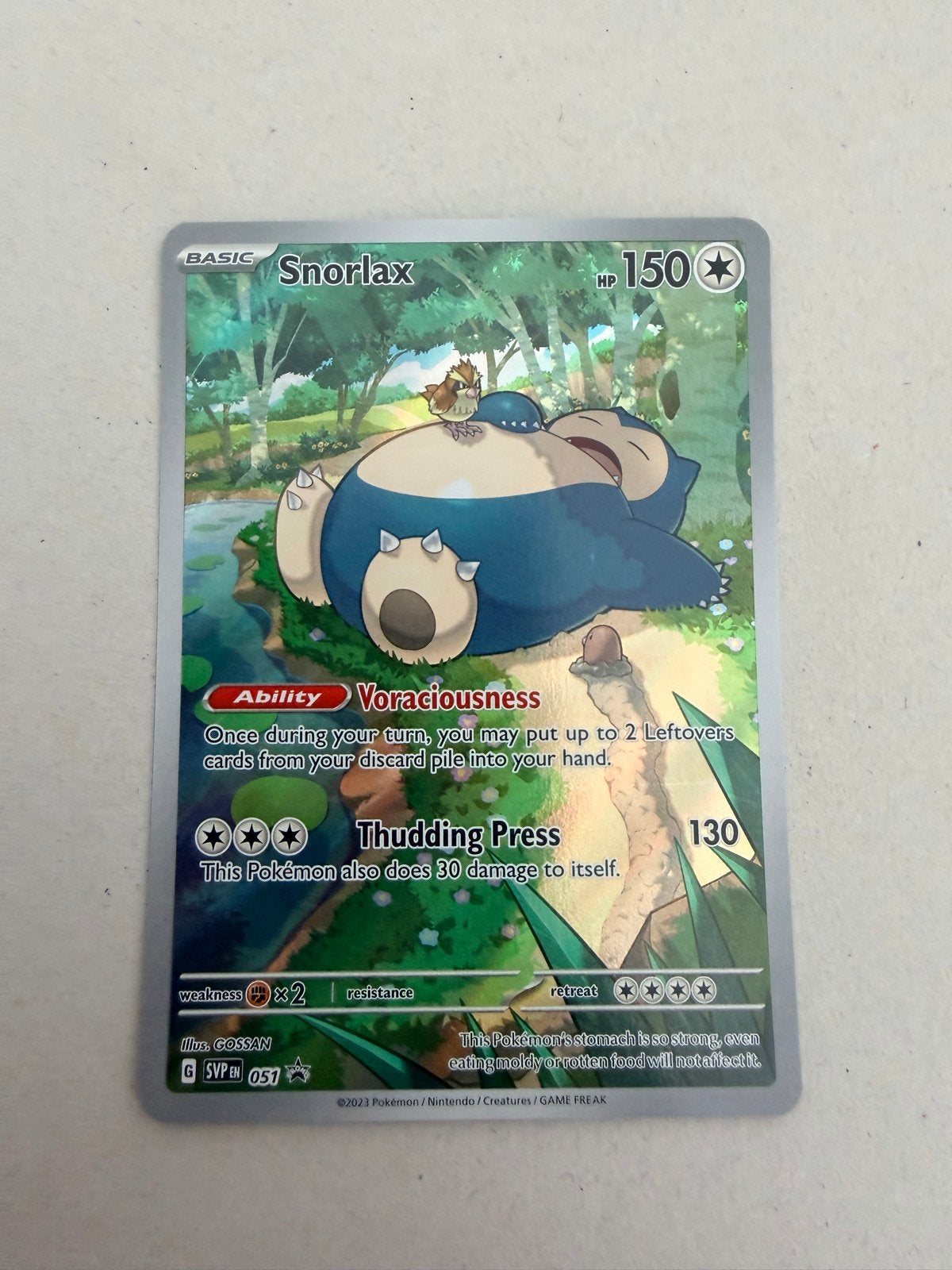 Snorlax Pokémon Kaart (SVP 051) - Nieuwstaat, Ophalen of Verzenden, Nieuw, Losse kaart