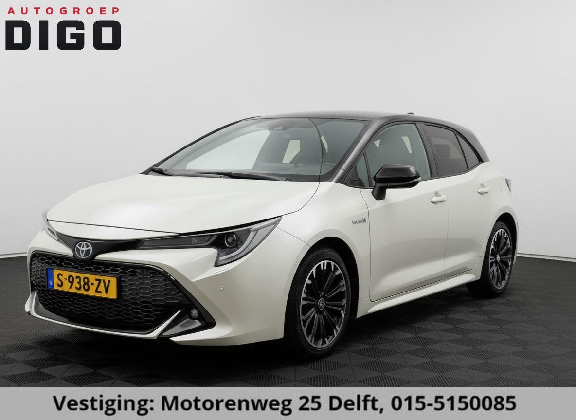 Toyota Corolla 1.8 HYBRID GR-SPORT BI-TONE AUTOMAAT GARANTIE, Auto's, Dealer onderhouden, 450 kg, Gebruikt, 4 cilinders