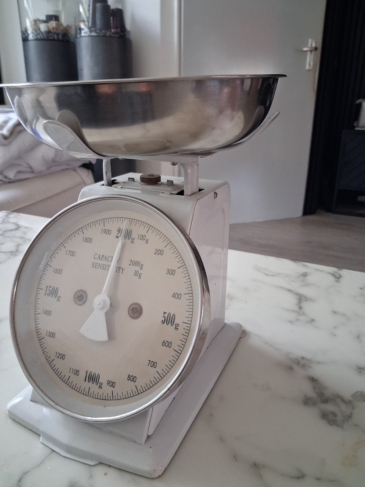 Vintage Keukenweegschaal - Analoog, tot 2000g, Ophalen of Verzenden
