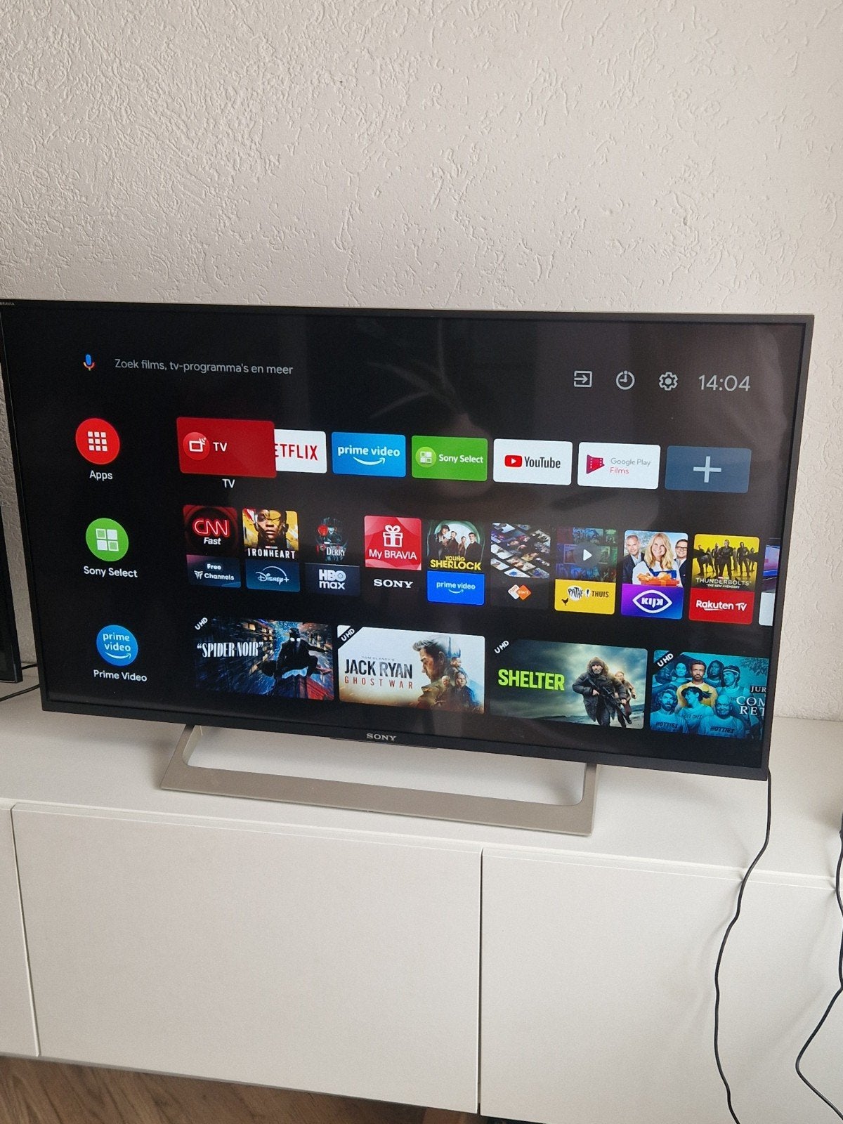 SONY SMART TV 43 INCH ANDROID 4KUHD WIFI APPS BLUETOOTH, Overige merken, 50 Hz, Ophalen of Verzenden, Zo goed als nieuw