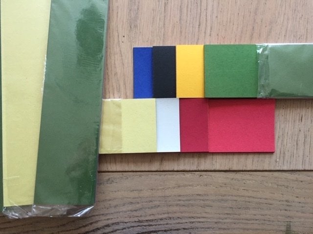 5 pakjes 2 kleurig kartonstroken 30x7 cm, Ophalen of Verzenden, Nieuw, Overige thema's, Blanco kaart of Basiskaart