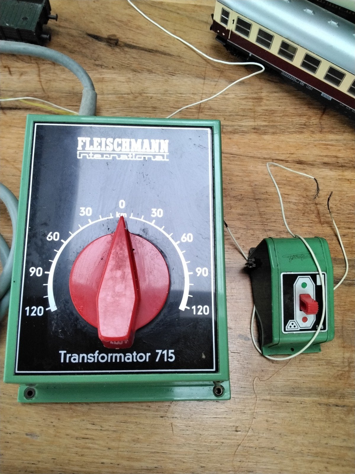 Fleischmann H0 Treinset met Locomotief, Wagons en Trafo, Ophalen, Gelijkstroom, Fleischmann, Gebruikt