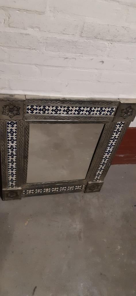 Prachtige spiegel oosterse stijl, Ophalen, Zo goed als nieuw, Minder dan 100 cm, Rechthoekig