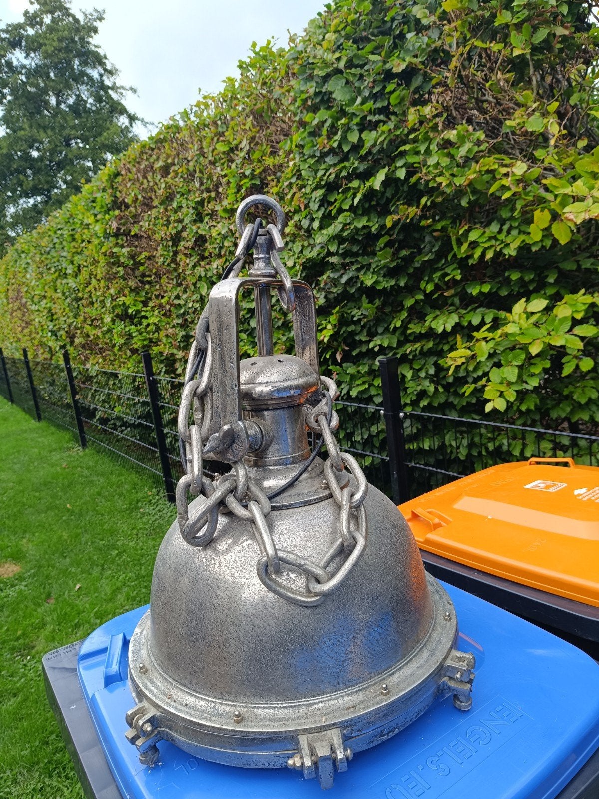 Vintage industriële hanglamp, scheepslamp, Ophalen