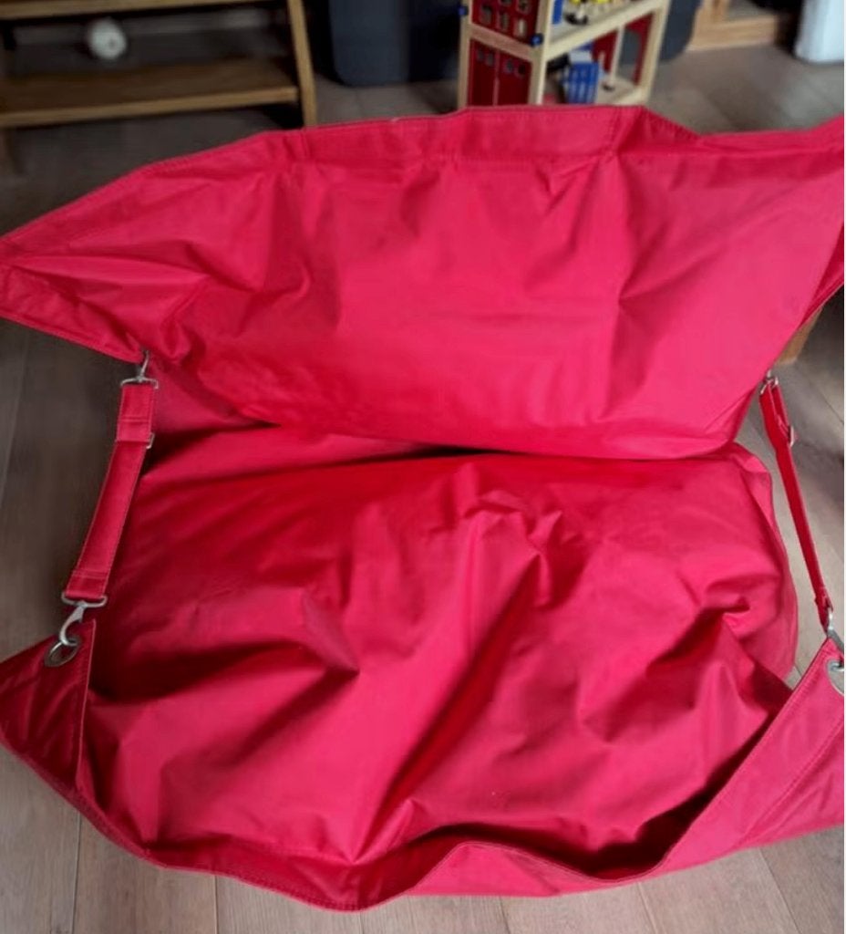 Mooie rode fatboy zitzak, Ophalen, Zo goed als nieuw, Rood, Zitzak