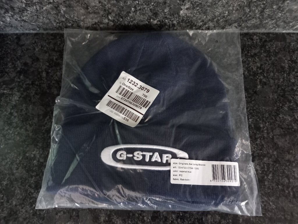 G-star Originals Artwork Long Beanie blauw one size nieuw!!!, Kleding | Heren, Mutsen, Sjaals en Handschoenen, G-Star Raw, Nieuw