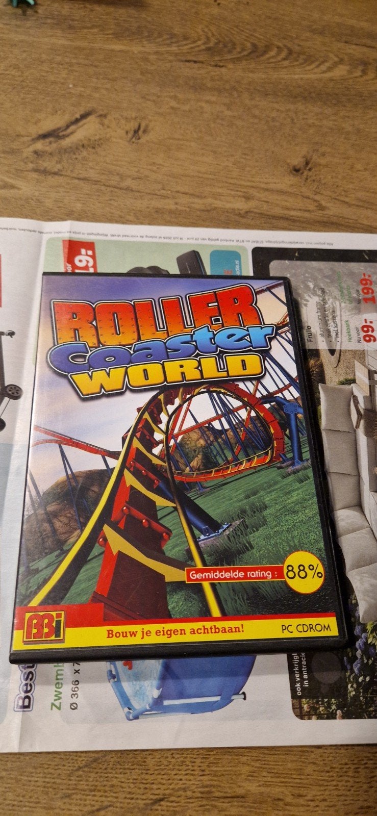 RollerCoaster World PC CD-ROM - Bouw je eigen achtbaan!, Gebruikt, 1 speler, Ophalen of Verzenden, Vanaf 7 jaar