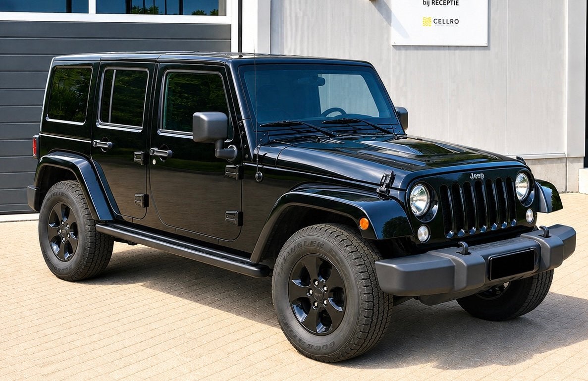 ‼️JEEP WRANGLER JK 3.6 V6 284PK SAHARA BJ2015 HARD/SOFTTOP‼️, Auto's, Automaat, Euro 5, Zwart, 2000 kg