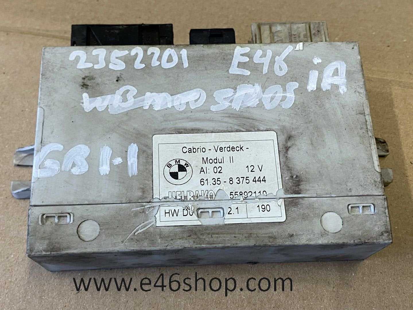 BMW E46 Cabriolet  module OE 8375444, Gebruikt, -, -, Ophalen of Verzenden