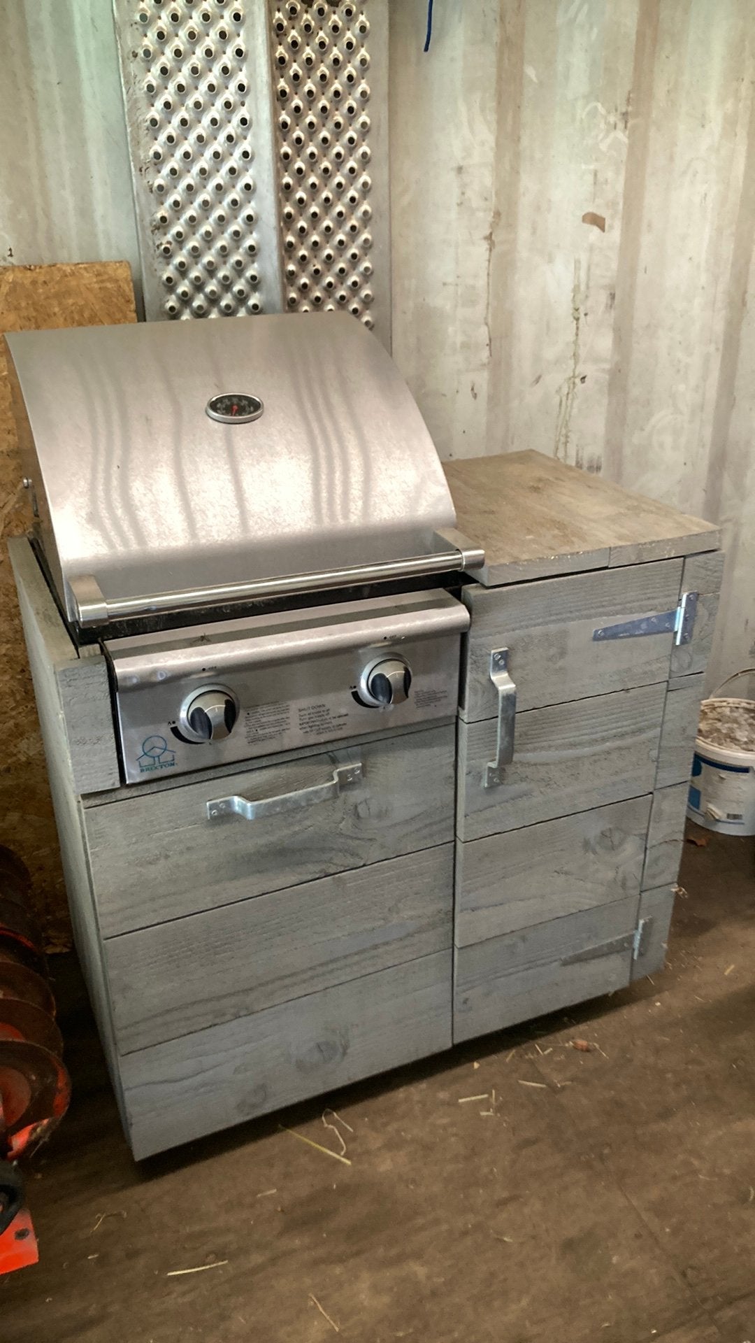 Bbq gas kleine buitenkeuken, Tuin en Terras, Buitenkeukens, Ophalen, Gebruikt, Gas