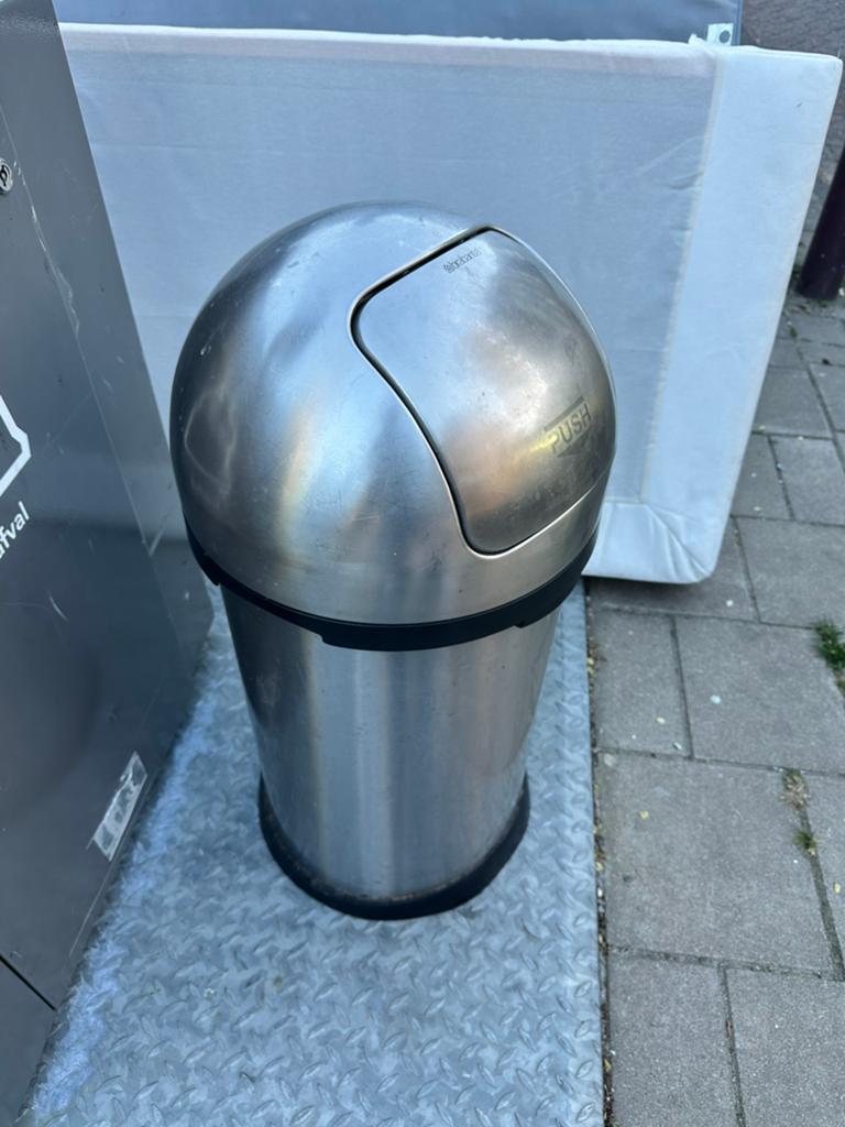 grote Brabantia 60L rvs prullenbak, 50 tot 75 cm, 40 liter of meer, Ophalen of Verzenden, Zo goed als nieuw