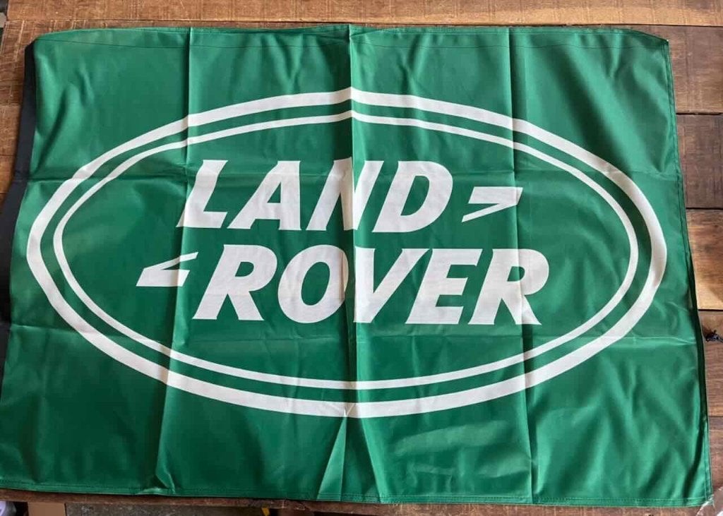 LANDROVER  garage -  reclame vlag, Ophalen of Verzenden, Zo goed als nieuw, Auto's