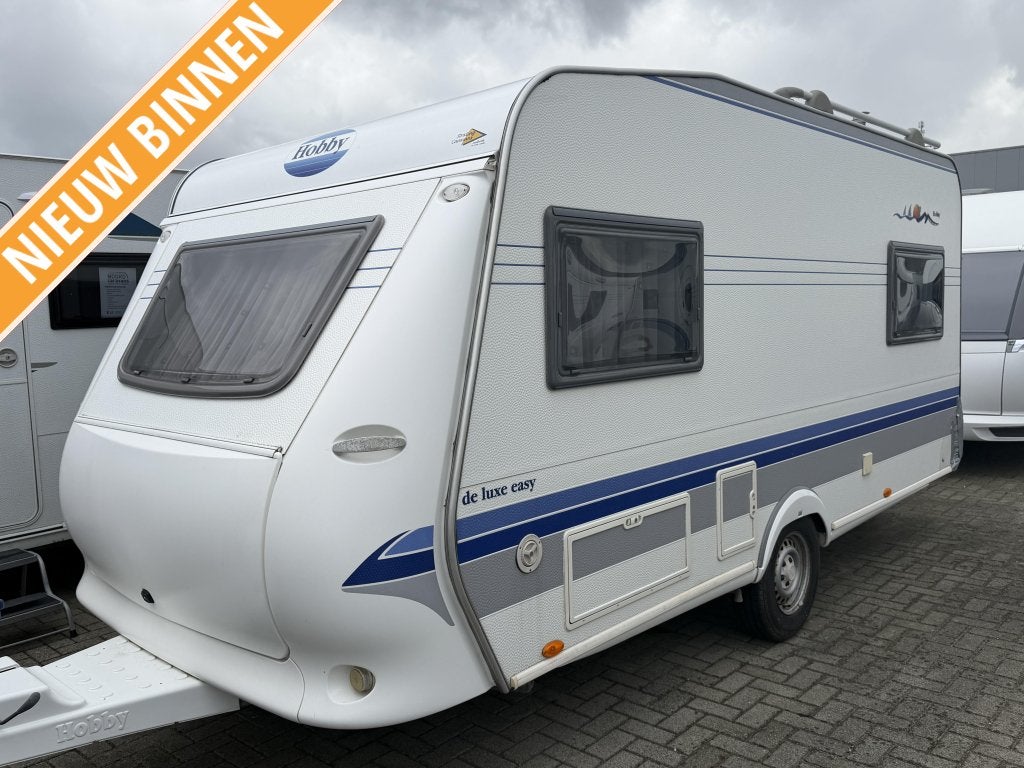 Hobby De Luxe Easy 450 VOORTENT + RONDZIT, Caravans en Kamperen, Reservewiel, Rondzit, Hobby, Bedrijf